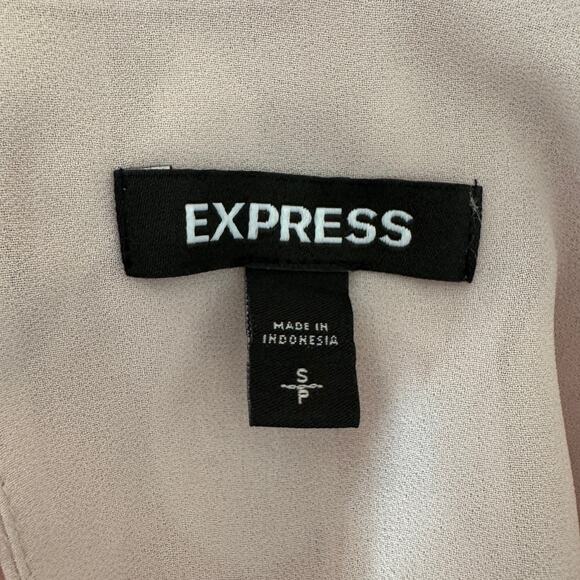 EXPRESS Top Womens Small Pink Y2K Peplum Floral Fairy Feminine Cinch Waist - Picture 9 of 11